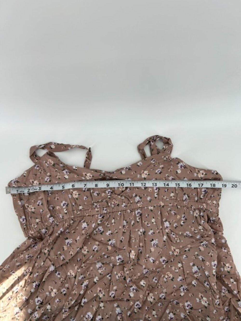 Torrid Floral Cami Tank Top Size 0 Large 12 Smocked Back Adjustable Strap Peplum - Picture 5 of 7